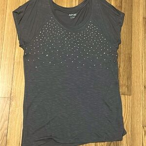 embellished cold shoulder top